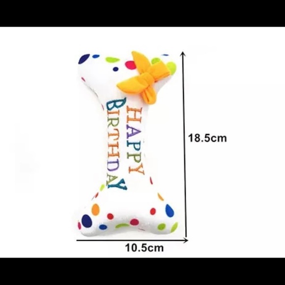 Happy Birthday Dog Bone Toy - Picture 5 of 8